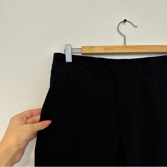 Athleta Brooklyn Ankle Pants Solid Black Side Ribbed Panel Size 8 Women’s - Picture 5 of 12